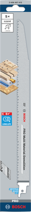 Bosch多材質拆卸鋸 S1210VF 刀片套裝。